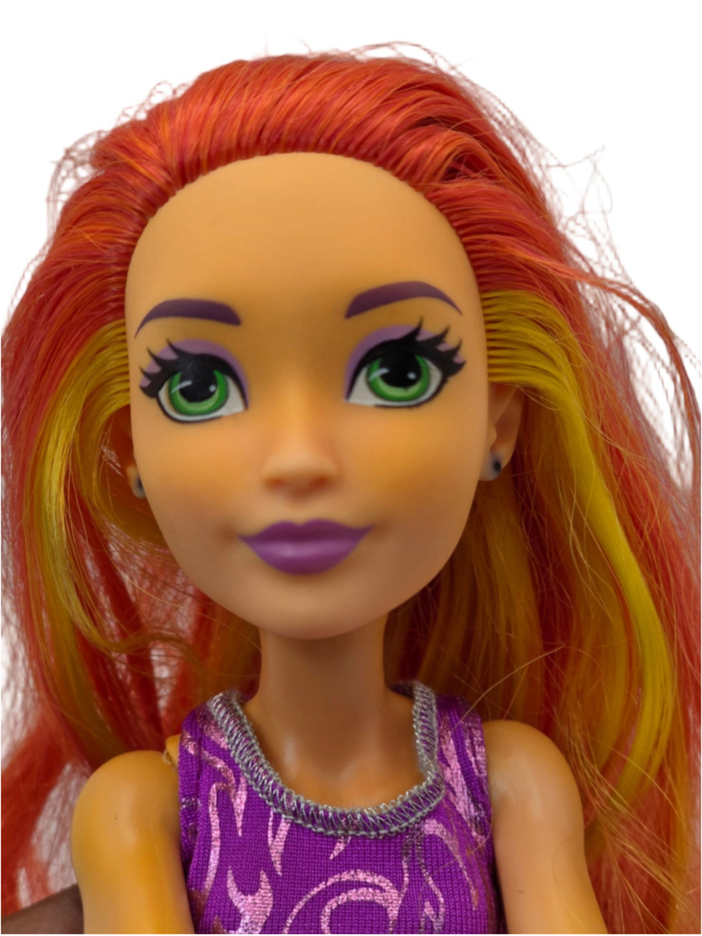 DC Super Hero Girls Starfire Action Doll Orange Purple Dress Articulated